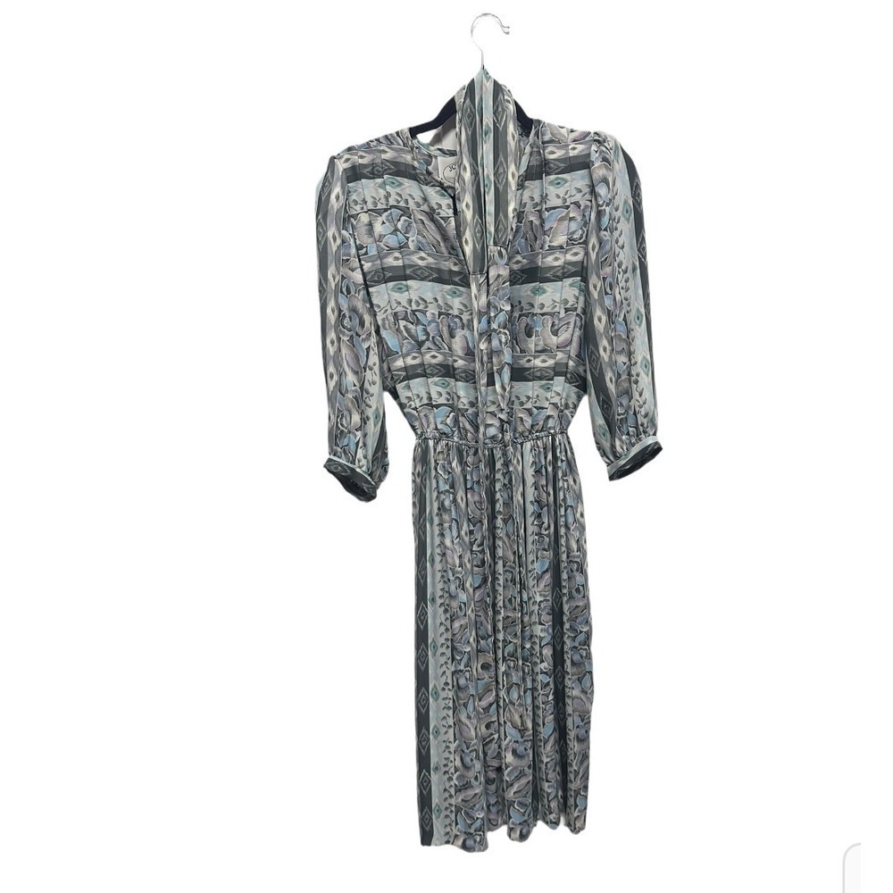 Jonathan Martin Vintage Floral Striped Blue Vintage Dress Removable Size 5/6